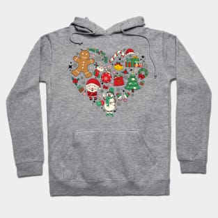 Christmas Ornaments Heart Love Gingerbread Hoodie